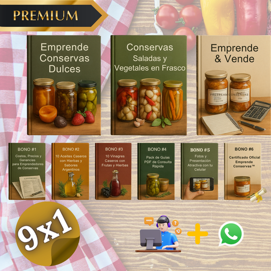 PREMIUM COMBO 9x1 Emprende Conservas™ + Bonos 🎁